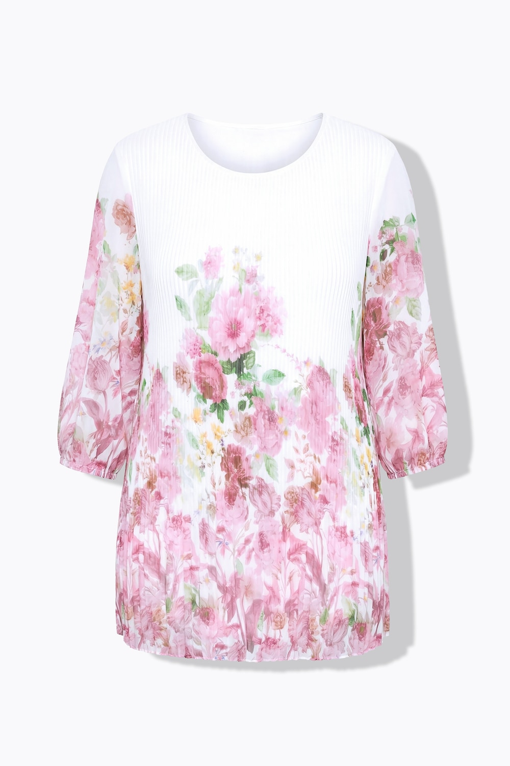 Stora storlekar Blus, Dam, gul, storlek: 42, Polyester/Viskos, Mia Moda