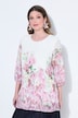 Blouse, A-lijn, zonnenplooitjes met bloemenprint