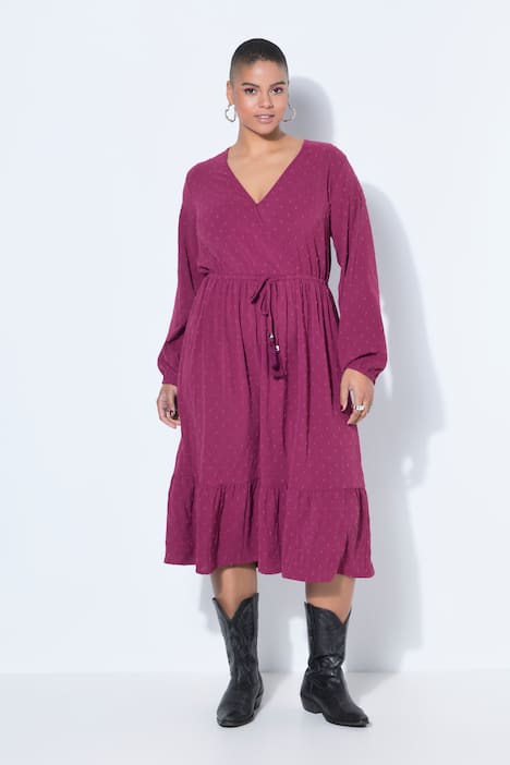 Maxi dress, A-line, all-over print, long sleeve