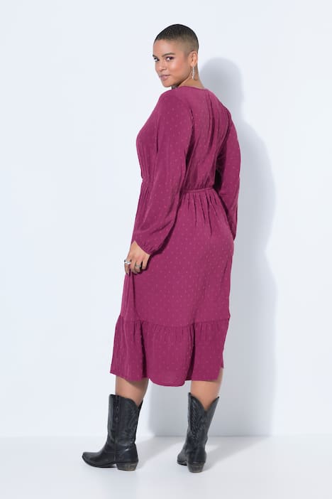 Maxi dress, A-line, all-over print, long sleeve