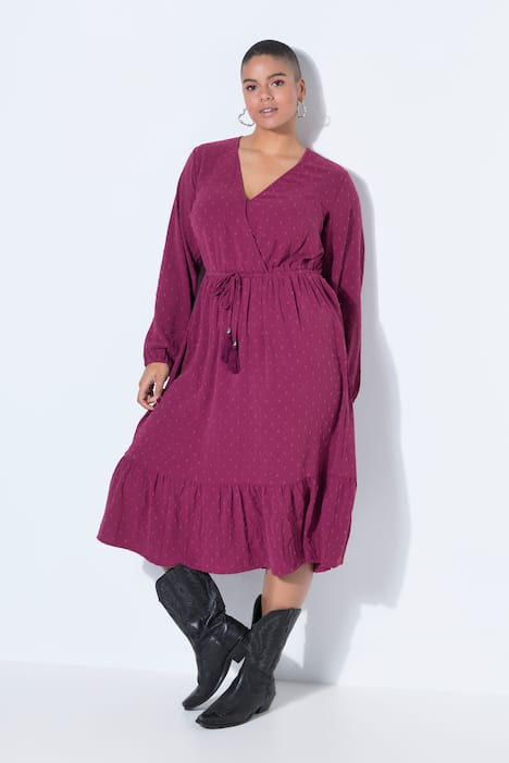 Maxi dress, A-line, all-over print, long sleeve