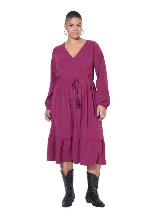 Maxi šaty, A střih, plošný potisk, dlouhé rukávy