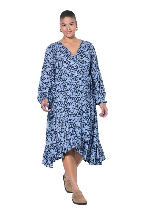 Zavinovací maxi šaty, A střih, květinový potisk, žerzejové spodní šaty