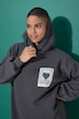 Sweatkleid, oversized, Kapuze