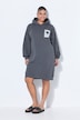 Sweatkleid, oversized, Kapuze