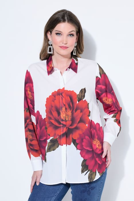 Blouse, Loose Fit, bloemenmotief