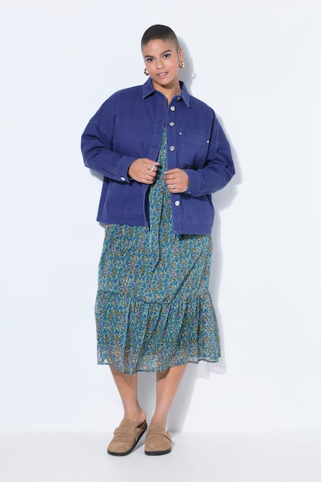 Jeanshemd, Oversize Shape, 3 Taschen