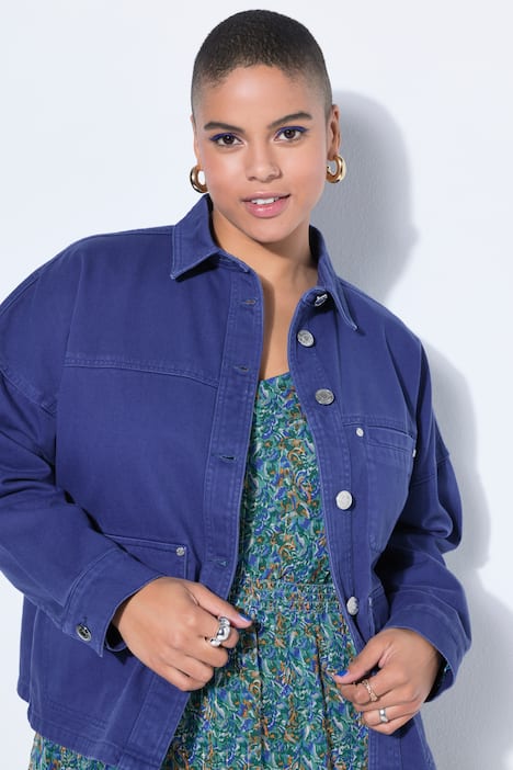 Jeanshemd, Oversize Shape, 3 Taschen