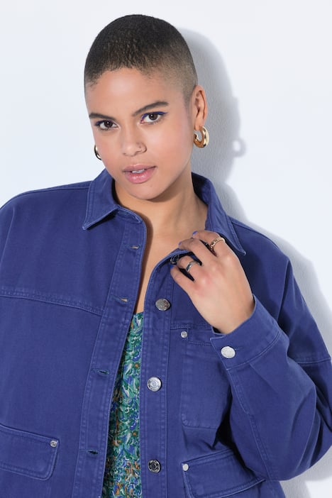 Jeanshemd, Oversize Shape, 3 Taschen