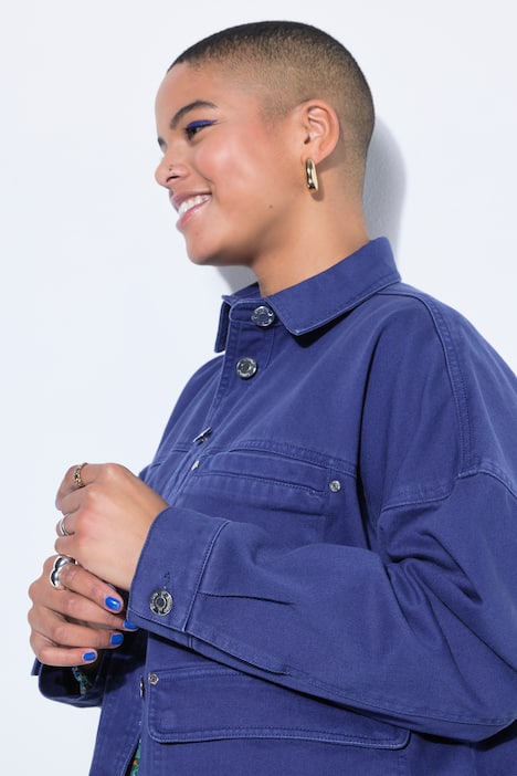 Jeanshemd, Oversize Shape, 3 Taschen