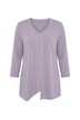 Asymmetric Hem 3/4 Sleeve Tee
