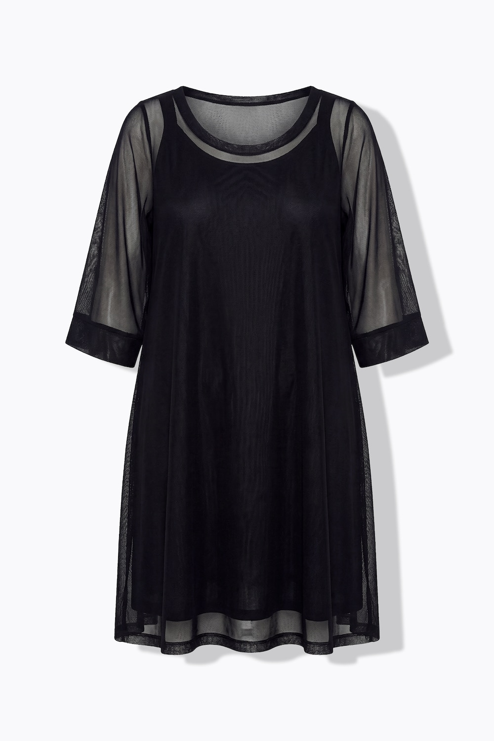 Stora storlekar Meshklänning, Dam, svart, storlek: 60, Polyester/Elastan, Mia Moda