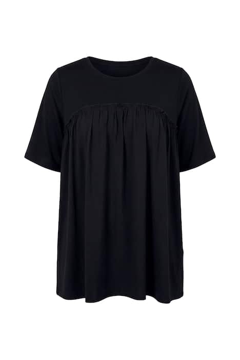 T-Shirt, A-Linie, Volants und Web-Einsatz