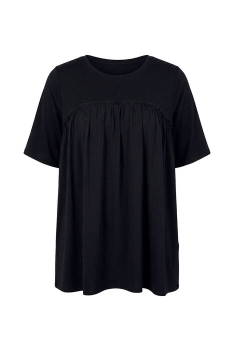 T-Shirt, A-Linie, Volants und Web-Einsatz