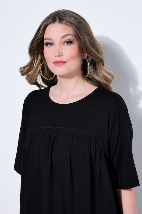 T-Shirt, A-Linie, Volants und Web-Einsatz