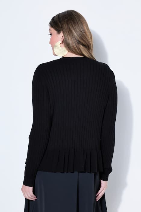 Ruffled Ribbon Tie Cardigan