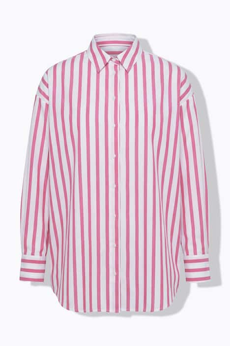 Bluzka koszulowa, oversize, paski