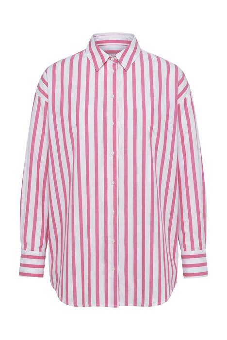 Košilová halenka, oversize, pruhy