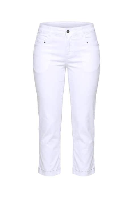 7/8 slim fit džíny, lem s jemnou vyšívkou