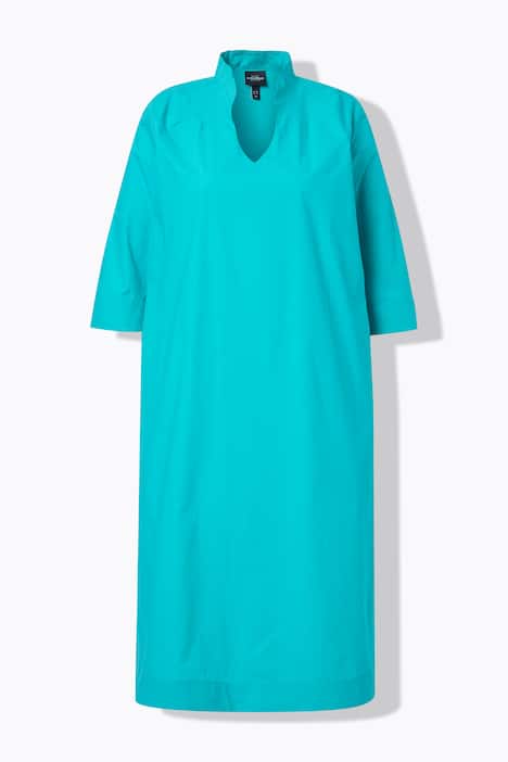 Midikleid, Papertouch, A-Linie, Kelchkragen, 3/4-Arm
