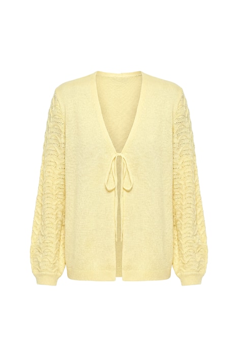 Glitter Knit Balloon Sleeve Cardigan