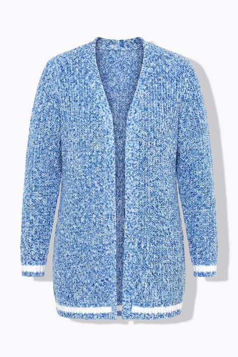 Cardigan, længere, åben pasform, hjerte på ryggen