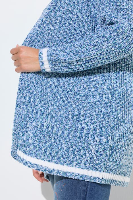 Cardigan, længere, åben pasform, hjerte på ryggen