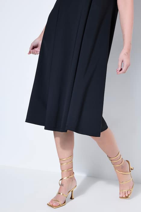 Jerseykleid, A-Linie, Midi-Länge, ärmellos