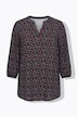 Bluse, A-Linie, Viskose, Herz-Muster, 3/4-Ärmel