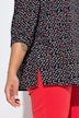 Bluse, A-Linie, Viskose, Herz-Muster, 3/4-Ärmel