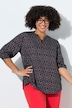 Bluse, A-Linie, Viskose, Herz-Muster, 3/4-Ärmel