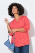 Bluse, A-Linie, Viskose, Herz-Muster, 3/4-Ärmel