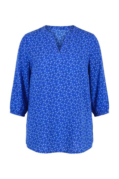 Halenka, A střih, viskóza, vzor srdce, 3/4 rukávy