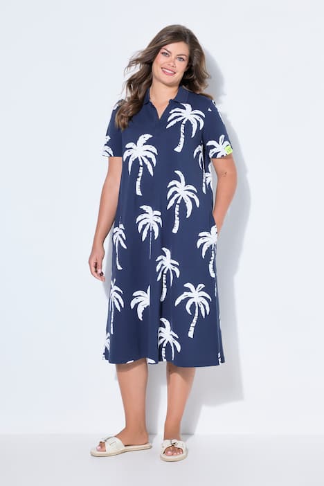 Poloshirt-Kleid, 1/2 Arm, Polokragen, OEKO-TEX MIG