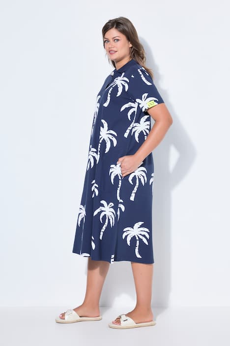 Poloshirt-Kleid, 1/2 Arm, Polokragen, OEKO-TEX MIG