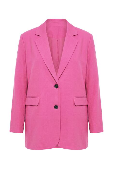 Blejzr, lněný vzhled, oversize, kompletní podšívka