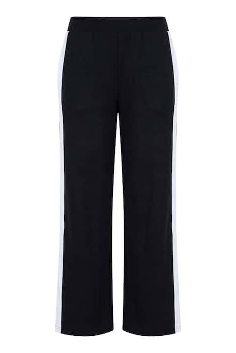 Teplákové kalhoty, široké nohavice, postranní pruhy, elastický pas