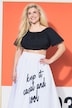 Bluse, Oversized, Carmen-Ausschnitt, Halbarm, Futter