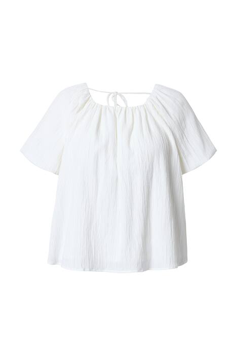 Halenka volného střihu, Carmen výstřih, polo rukáv, podšitá