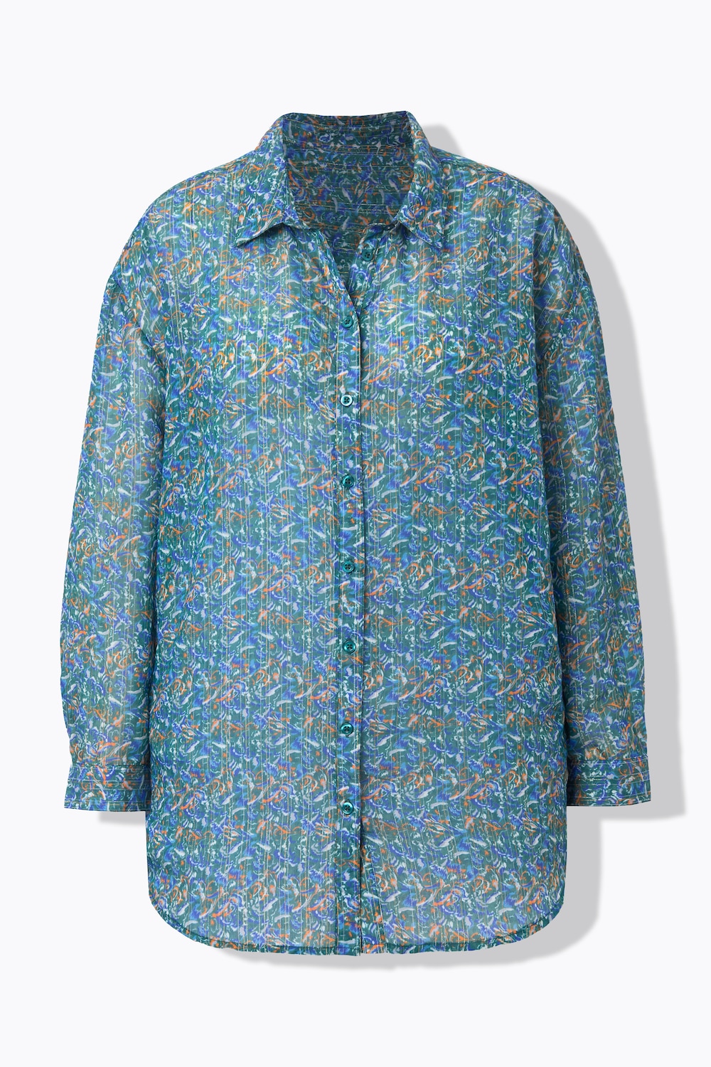 Stora storlekar Blus, Dam, turkos, storlek: 54/56, Polyester, Studio Untold