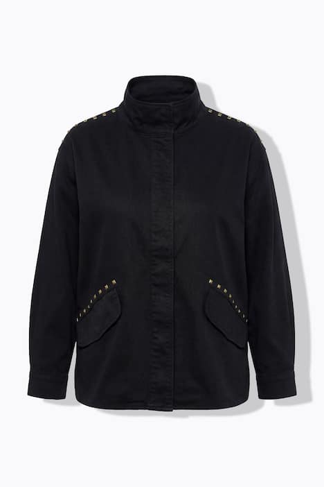 Rivet Studded Cotton Twill Jacket