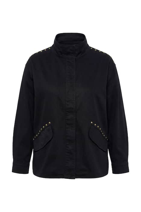 Bunda, Boxy střih, bavlněný kepr, ozdobné nýty