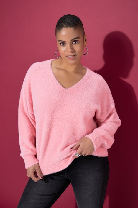 Pullover, Boxy Shape, hairy Strick