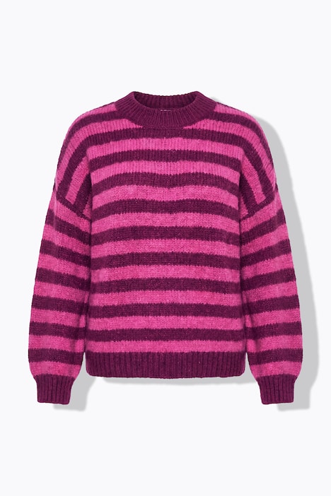 Pullover, oversized, Grobstrick, Colorringel