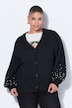Pearl Beaded Balloon Sleeve Cardigan