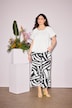Culotte, Zebramuster, weites Bein, Elastikbund