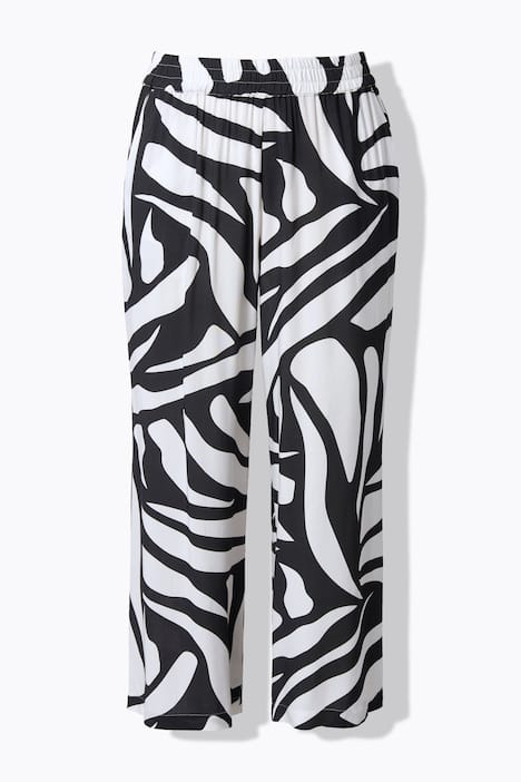 Culotte, estampado de cebra, pernera ancha, cintura elástica