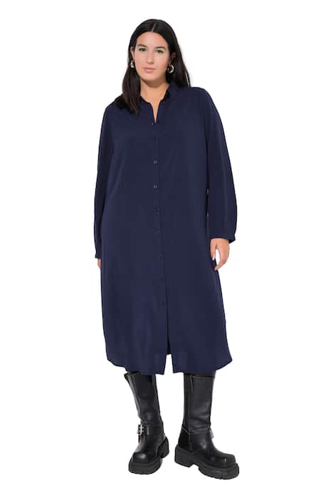 Long Sleeve Viscose Shirt Dress