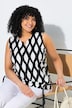 Top, Wabenmuster, A-Linie, Tunika-Ausschnitt, ärmellos