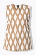 Top, Wabenmuster, A-Linie, Tunika-Ausschnitt, ärmellos